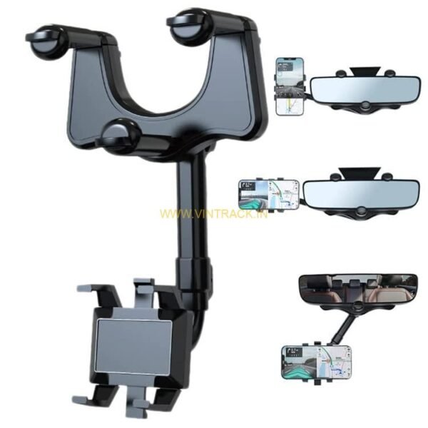 Car Rearview Mirror Phone Holder for Car Universal 360 Degree - Image 4