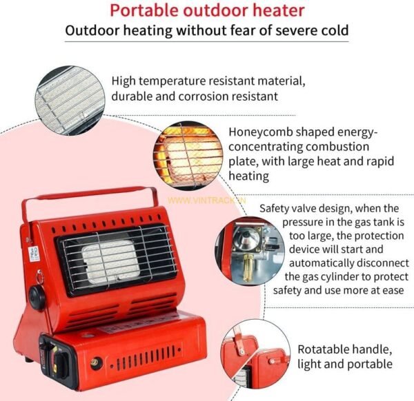 Portable Butan + LPG Gas Heater -Tent heater - Table top heater PS-177 - Image 2