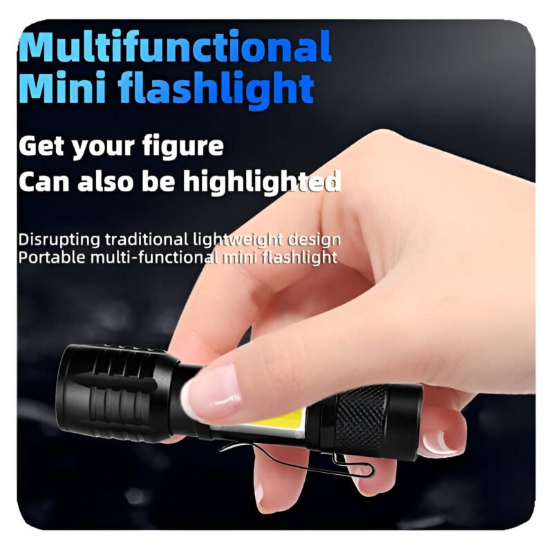 USB Rechargeable LED Torch MINI Portable 3 Mode Flash Light Ps236 - Image 2