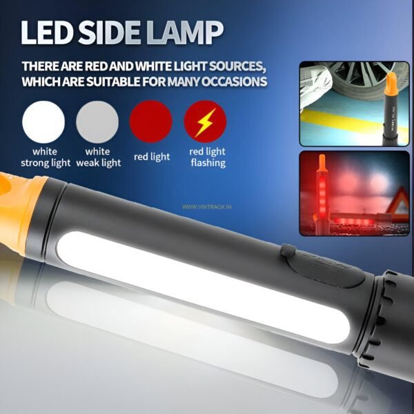 COB Led Super Bright Torch Flashlight Rechargeable With Hook Ps241 - Image 2