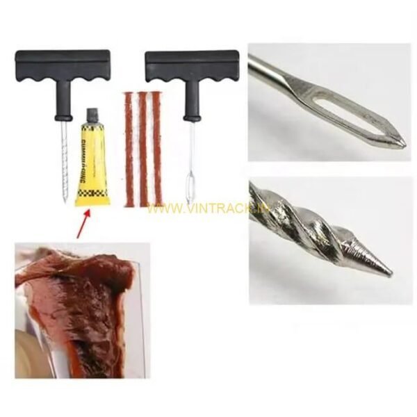 Tyre Repair Puncture Tool Kit Set With Glue Rubber Stripe Ps31 - Image 4