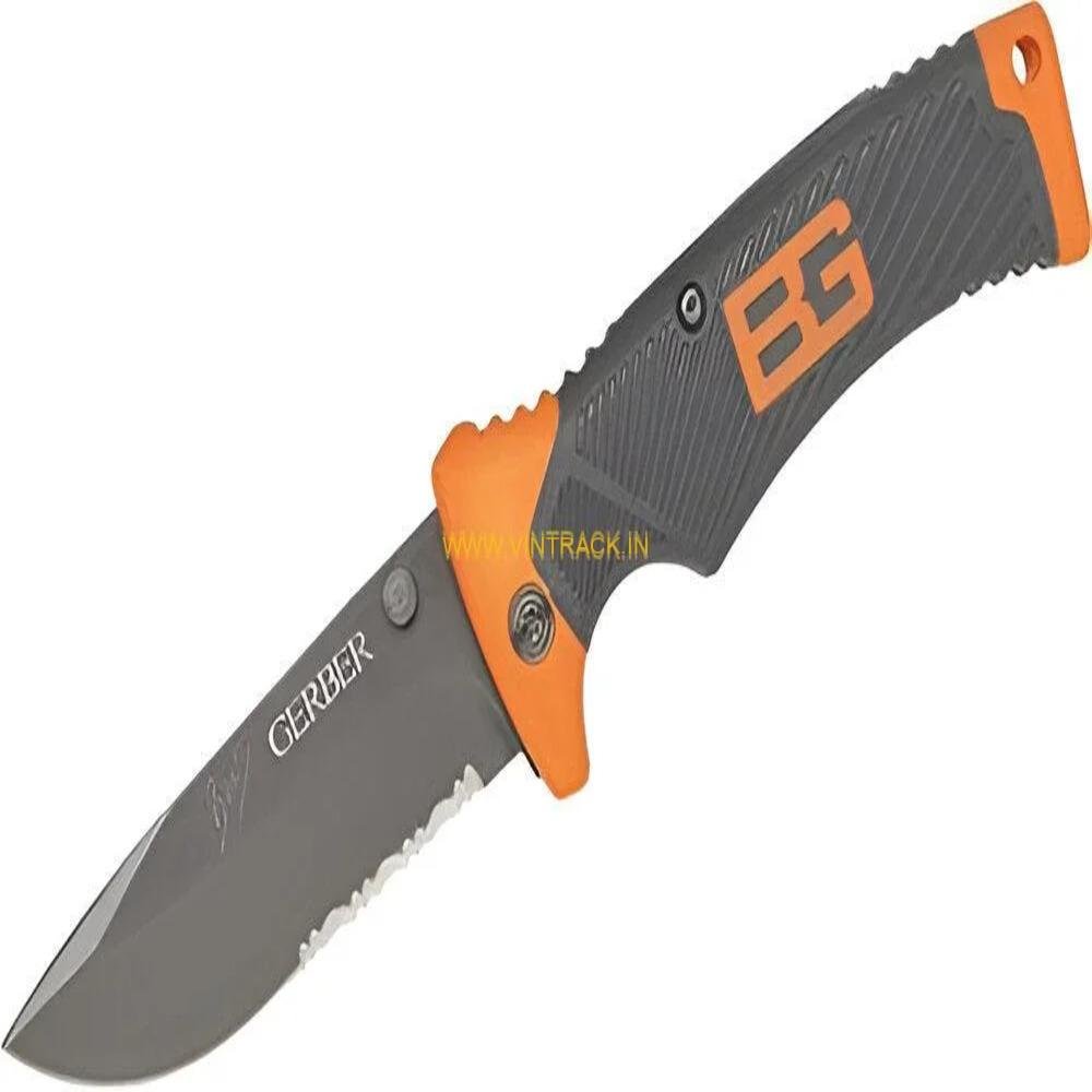 Folding Sheath Knife Stainless Steel PS108 | Portable Outdoor Survival, Camping & Hiking Pocket Knife