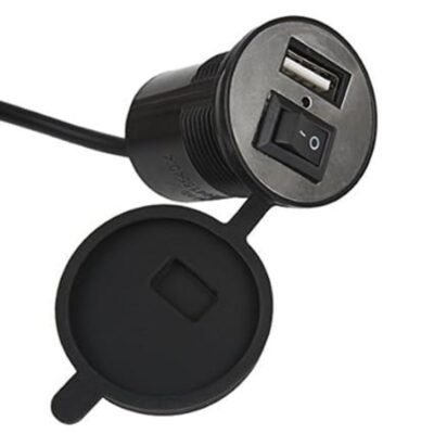 Bike Cell Phone Charger | USB Mobile Charger for Motorcycle & Bicycle | Waterproof, Fast Charging Phone Mount with Holder & Cable for GPS Navigation and Long Rides