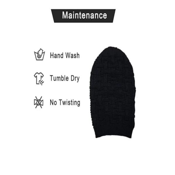 Men’s Winter Woolen Beanie Cap with Fur Inside – Warm & Comfortable Cold Weather Hat - Image 2