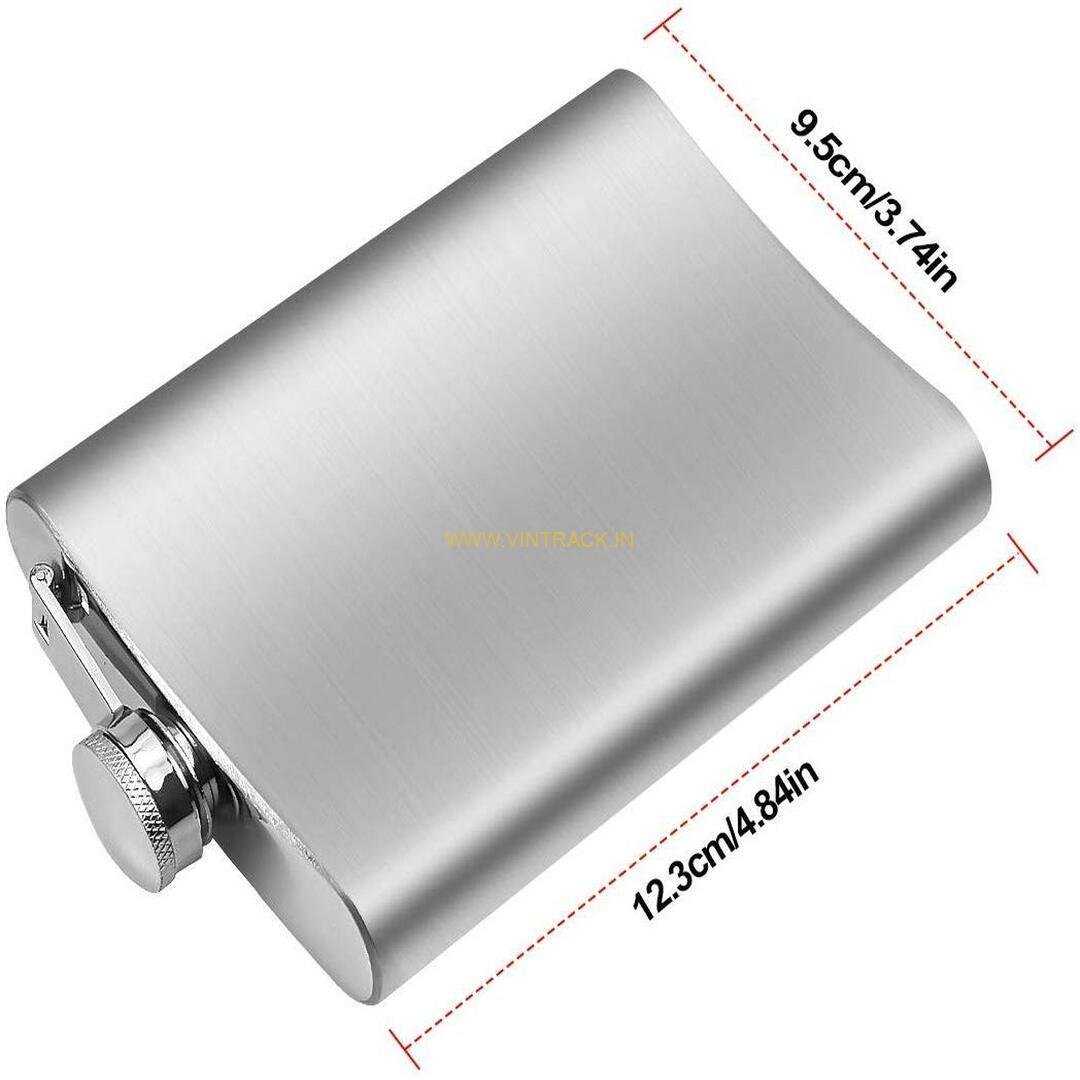 Stainless Steel Hip Flask 8oz / 237ml | Portable Pocket Whiskey Flask with Screw Cap | Leak-Proof Liquor Flask for Travel, Camping, Hiking & Outdoor Use - Image 9