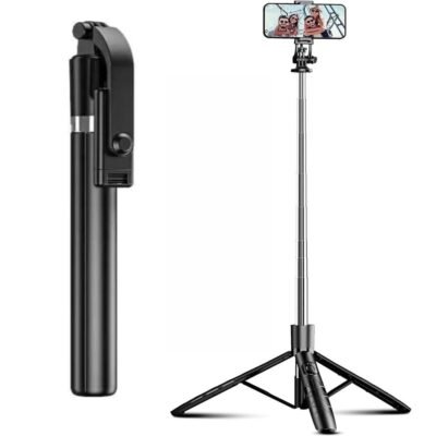 Bluetooth Tripod Selfie Stick Large Size | Extendable Smartphone Stand for Photography, Video, Vlogging & Outdoor Use