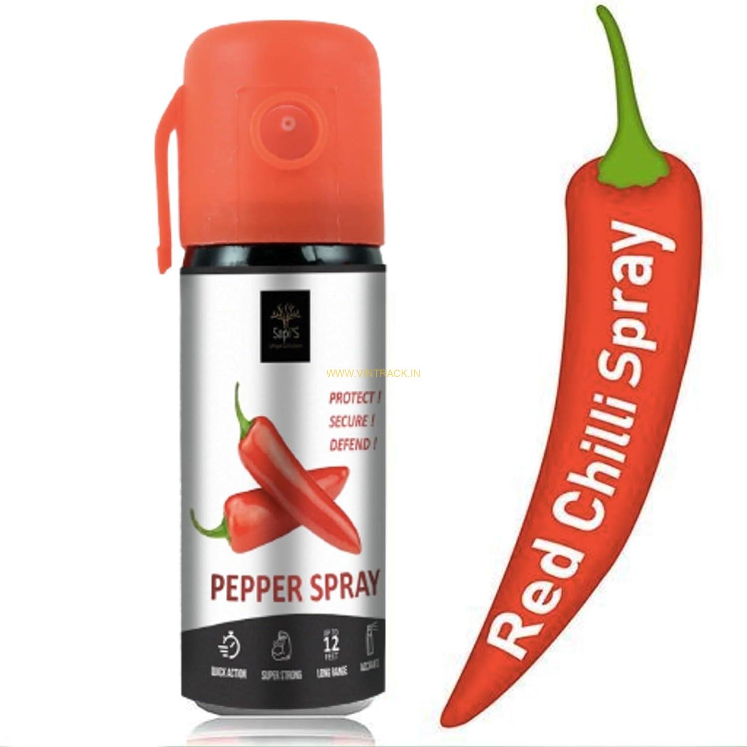 Chilly Pepper Spray for Self Defence | Compact Personal Safety Spray with Safety Lock & Keychain | Fast-Acting Non-Lethal Personal Protection for Women, Travelers & Outdoor Workers