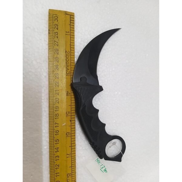Kukri Survival Knife | Heavy-Duty Outdoors Kukri Machete with Full-Tang Carbon Steel Blade & Ergonomic Handle | Tactical Camping, Bushcraft & Emergency Rescue Knife with Leather/Nylon Sheath - Image 7