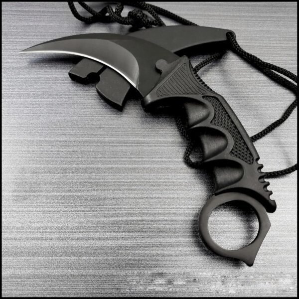 Kukri Survival Knife | Heavy-Duty Outdoors Kukri Machete with Full-Tang Carbon Steel Blade & Ergonomic Handle | Tactical Camping, Bushcraft & Emergency Rescue Knife with Leather/Nylon Sheath - Image 2