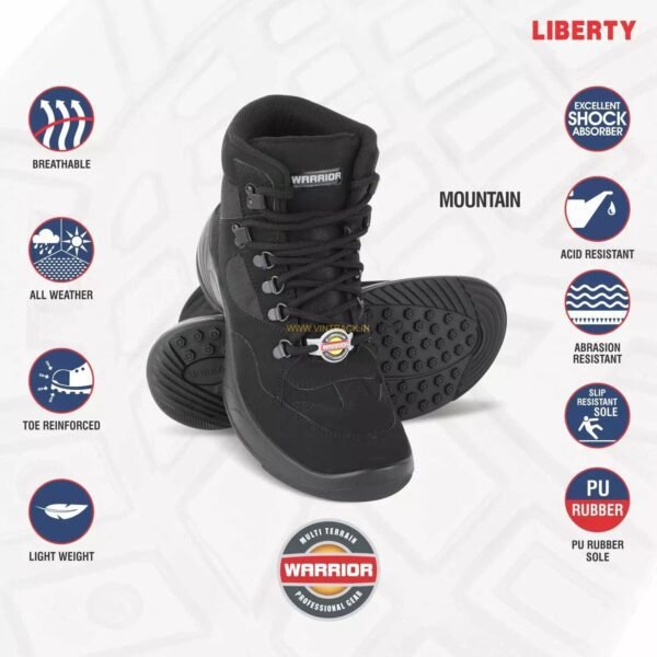 Liberty Warrior Mountain Leather Soft Toe Trekker Safety Shoe - Image 4