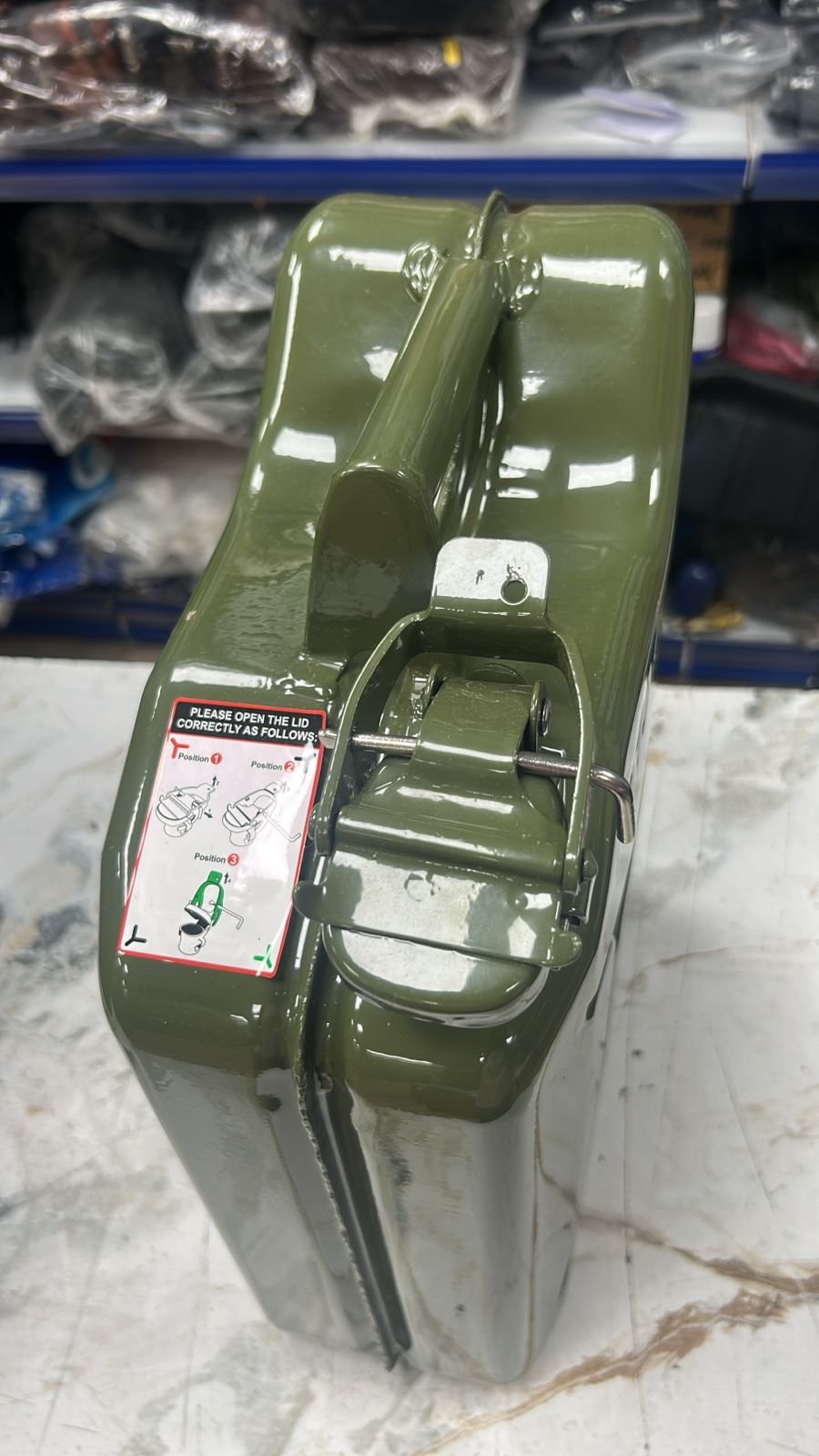 Jerry Can 10L Fuel Container | Portable Gasoline & Oil Storage Can for Bike & Car | Heavy-Duty Metal Fuel Can with Leak-Proof Cap & Secure Handle for Travel & Outdoor Use - Image 4