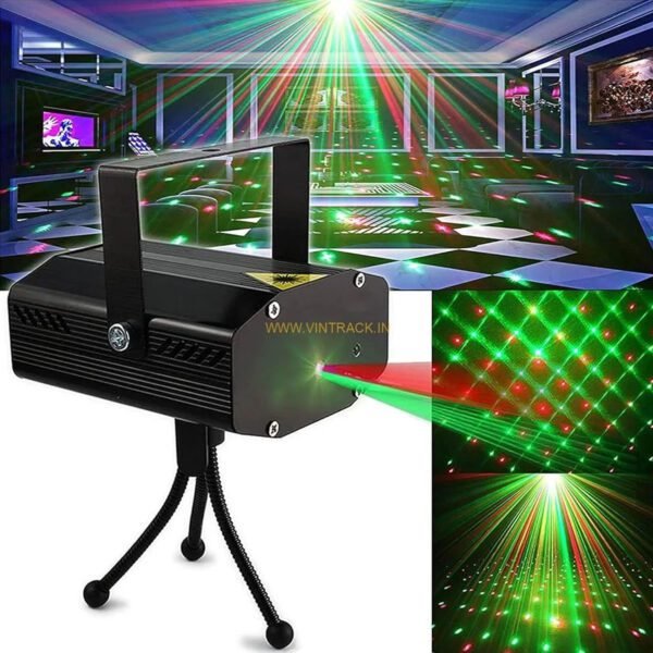 Mini Laser Projector Lights Stage Lighting Sound Activated and Auto Play with Mini Tripod Stand for Diwali, Activated Dot Design Laser Light for... - Image 2