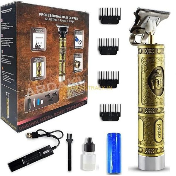 Beard Trimmer For Men, Professional Hair Clipper, Adjustable Blade Clipper and Shaver, Close Cut Precise Hair Machine, Body Trimmer (Metal Body)