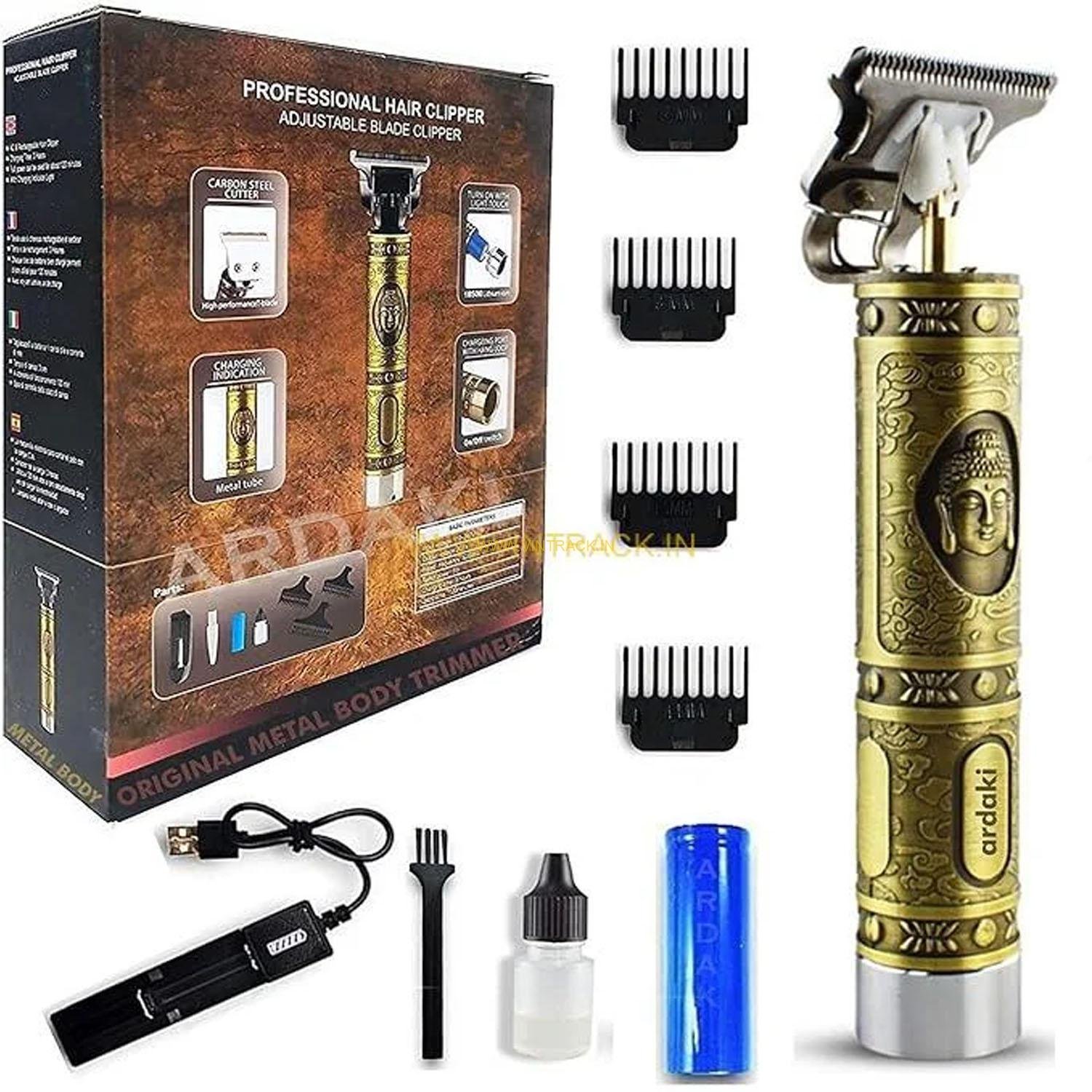 Beard Trimmer For Men, Professional Hair Clipper, Adjustable Blade Clipper and Shaver, Close Cut Precise Hair Machine, Body Trimmer (Metal Body)