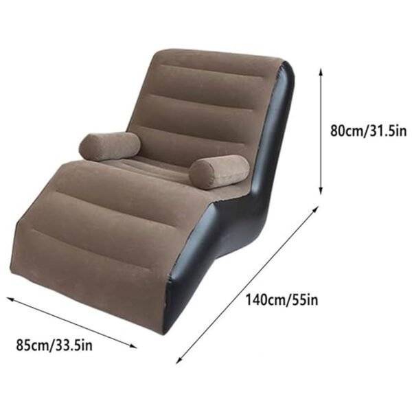 Inflatable Lazy Sofa | Portable S Shaped Design Sofa - Multipuprose Lazy Sofa for Sleeping - Leisure Duable Sofa for Ultiemate Comfort and Instant Relaxation - Image 2