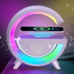 G Speaker Lamp - APP Control 3 in 1 Multi-Function Bluetooth Speaker with Wireless Fast Charging, RGB Light and Sunrise Alarm Clock for Bedroom & Bedside Table Wireless Charger Lamp