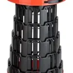 -Portable Retractable Folding Stool, Collapsible Telescoping Foldable Camping Stool For Adults For Outdoor Fishing Hiking Gardening Travel Bbq 1 Pc - Plastic, Red - Image 2