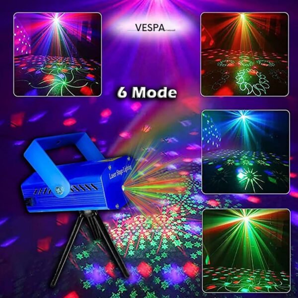 Mini Laser Projector Lights Stage Lighting Sound Activated and Auto Play with Mini Tripod Stand for Diwali, Activated Dot Design Laser Light for... - Image 3