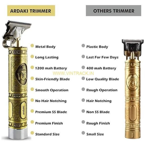 Beard Trimmer For Men, Professional Hair Clipper, Adjustable Blade Clipper and Shaver, Close Cut Precise Hair Machine, Body Trimmer (Metal Body) - Image 2