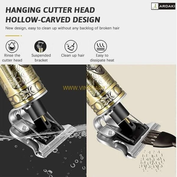 Beard Trimmer For Men, Professional Hair Clipper, Adjustable Blade Clipper and Shaver, Close Cut Precise Hair Machine, Body Trimmer (Metal Body) - Image 3
