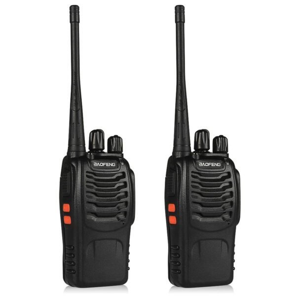 BaoFeng BF-888S Walkie Talkie 2 Way Radio Long Range (Black, 2 Pieces)
