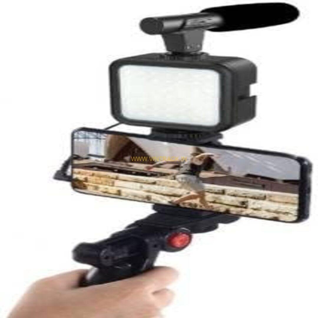 Generic On-Camera Lights & Vlogging Kit – Complete Video Making Package with Camera, Mic, and Tripod for Photography & Content Creation