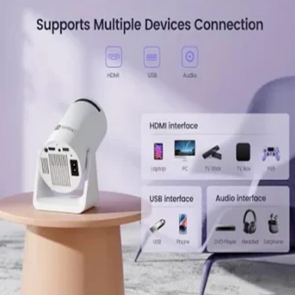 Compact LED Projector – Portable Home Theater, 1080P Supported, High Brightness, HDMI/USB, Ideal for Movies & Gaming - Image 4