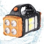 4 Solar Torch Light, Portable Handy Flashlight with USB Charging,Twin Bulb Led & Cob for Farmer, Hunting, Camping, Outdoor & Everyday Task - Image 2