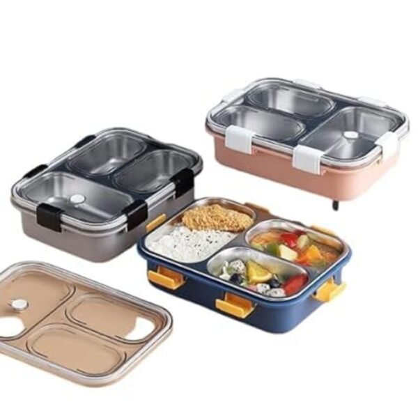 Stainless Steel Portable Lunch Box – Leak-Proof, Durable & Travel-Friendly Tiffin for Office, School & Outdoor Use - Image 4