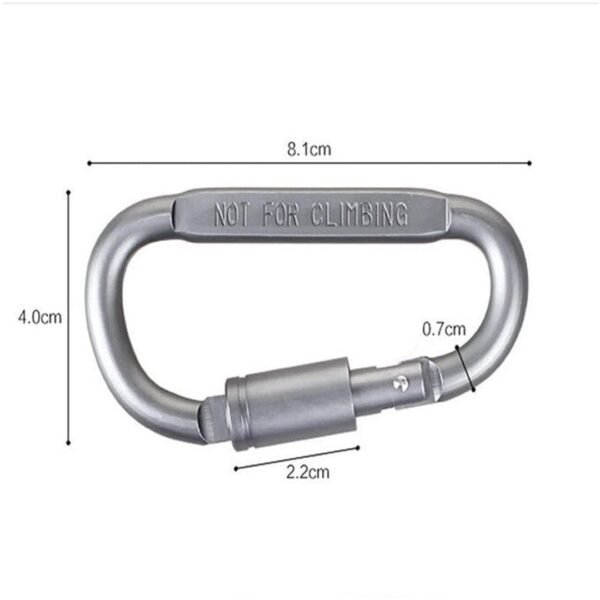 Camping Equipment Aluminum Carabiner – Hunting Survival Kit, Lock, Mountain Travel Accessories for Outdoor Adventures - Image 2