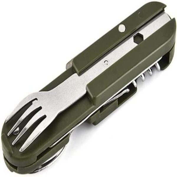 Spoon with Foldable Knife for Camping – Portable Multi-Purpose Travel Cutlery for Hiking, Trekking, Picnic & Outdoor Adventures - Image 2