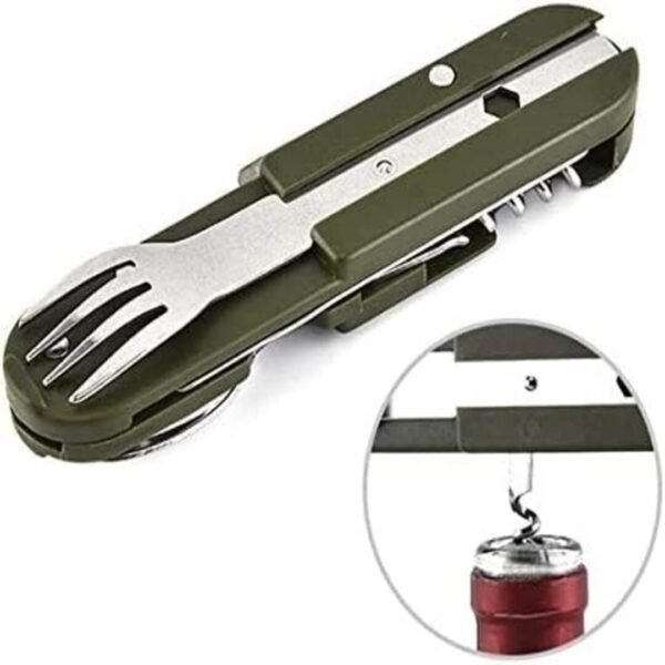 Spoon with Foldable Knife for Camping – Portable Multi-Purpose Travel Cutlery for Hiking, Trekking, Picnic & Outdoor Adventures - Image 3