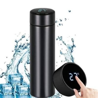Water Bottle with LED Temperature Display – Smart Thermal Bottle with Real-Time Temperature Monitoring for Hot & Cold Drinks