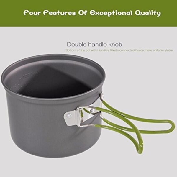 Camping Cooking Utensils Set (1–2 Person) | Lightweight Portable Cookware for Hiking, Backpacking & Outdoor Cooking. - Image 3