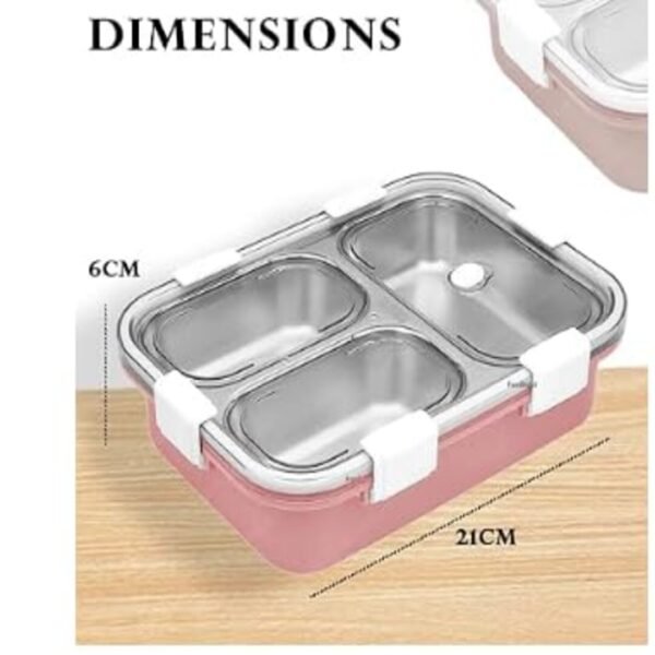 Stainless Steel Portable Lunch Box – Leak-Proof, Durable & Travel-Friendly Tiffin for Office, School & Outdoor Use - Image 2