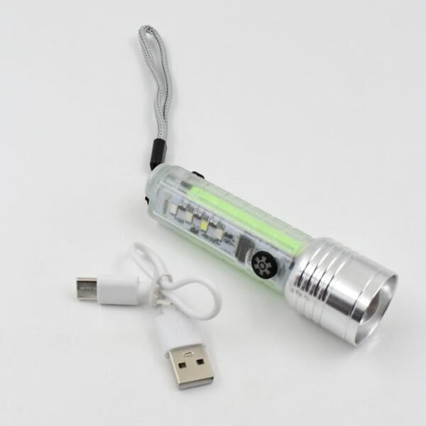 USB Rechargeable LED Torch | Portable Flashlight for Camping, Hiking, Emergency & Outdoor Use - Image 2