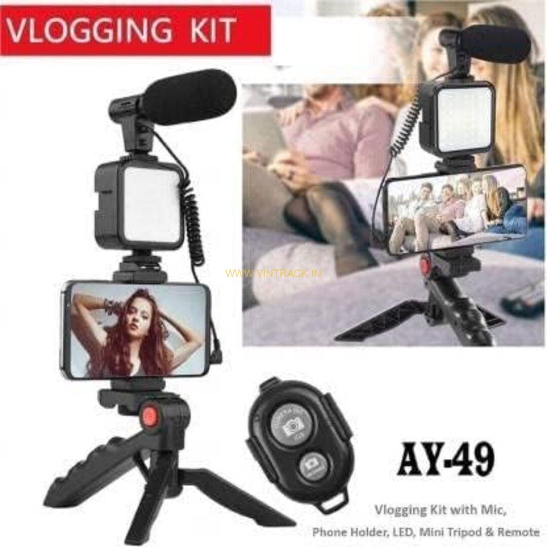 Generic On-Camera Lights & Vlogging Kit – Complete Video Making Package with Camera, Mic, and Tripod for Photography & Content Creation - Image 3