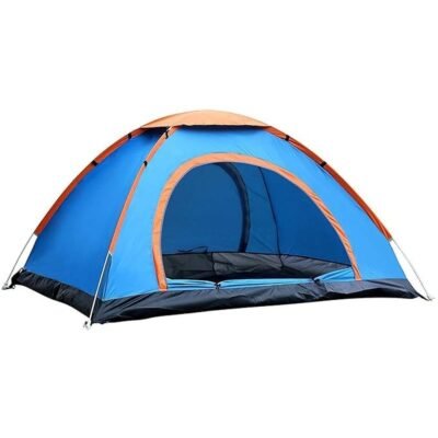 Dome Tent for 4 Men – Single Layer Water-Resistant Camping Tent (200x200 cm) for Trekking, Hiking, Picnic & Outdoor Adventures