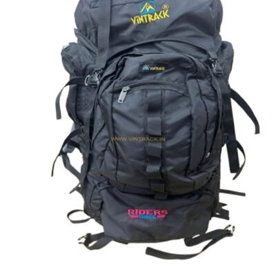 VinTrack Rider choice with metal frame Rucksack bag with 10L Detachable day pack and rain cover for trekking and camping  65+10L