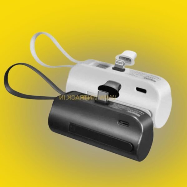 Mini Capsule 4000mAH Built in Cable Power Bank with Keychain for IOS/Type-C, Lithium-ion, Fast Charging for Mobile, Earbuds, Smartwatch, Speaker, Tablet) - Image 4