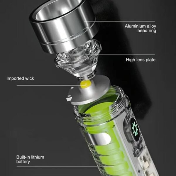 USB Rechargeable LED Torch | Portable Flashlight for Camping, Hiking, Emergency & Outdoor Use - Image 6