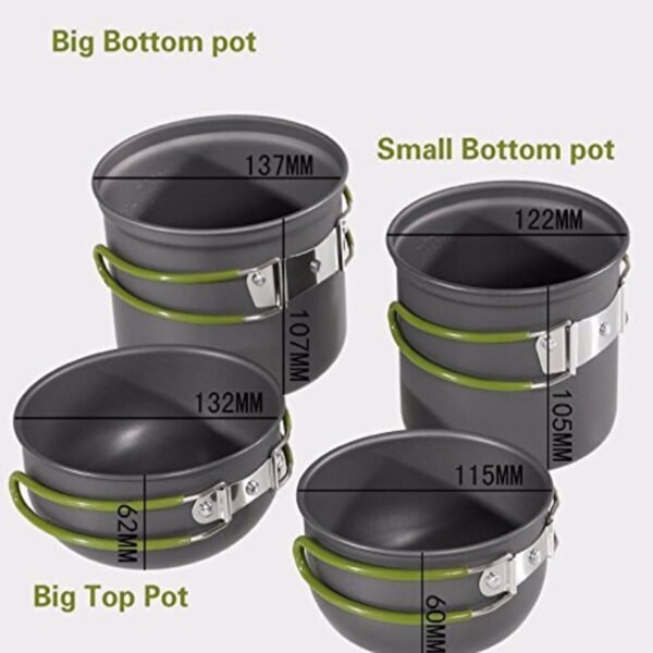 Camping Cooking Utensils Set (1–2 Person) | Lightweight Portable Cookware for Hiking, Backpacking & Outdoor Cooking. - Image 4