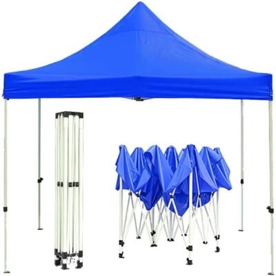 Outdoor Canopy Metal Gazebo Tent 10x10 ft – Heavy Duty Waterproof Garden, Patio & Event Tent with Strong Metal Frame (Blue, Green, Red, Black)