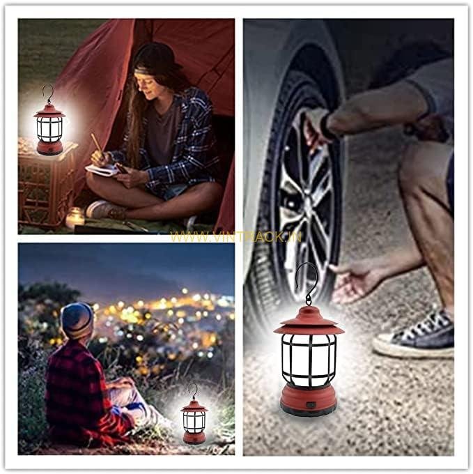 Table Lamp Lantern with USB Recharge | Portable LED Lamp for Home, Camping, Outdoor & Emergency Use - Image 7