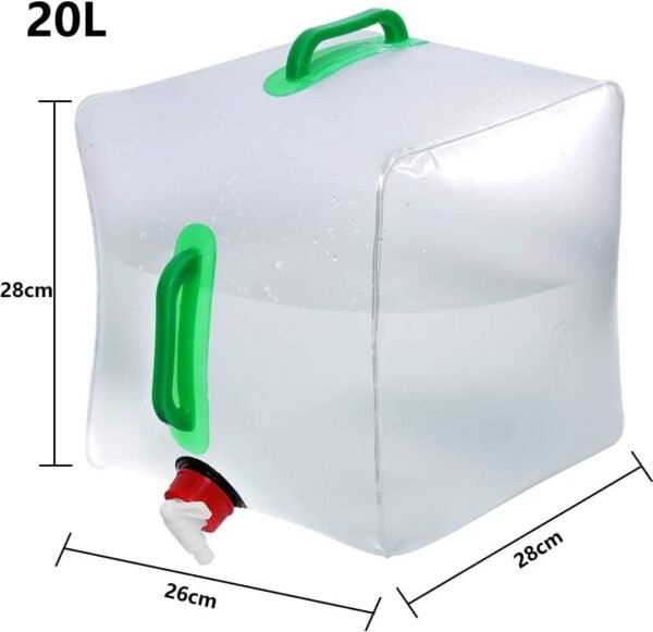 Generic Folding 20L PE Drinking Water Bag | Collapsible Portable Water Storage for Camping, Hiking, Outdoor & Emergency Use - Image 4