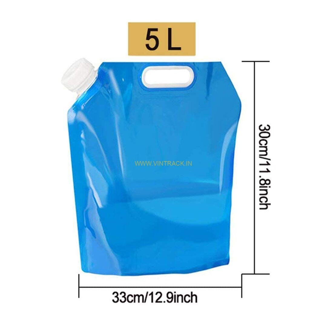 Foldable Portable Water Storage Bag 5 Ltr – Lightweight Collapsible Water Container for Camping, Hiking, Trekking, Picnic & Travel - Image 3