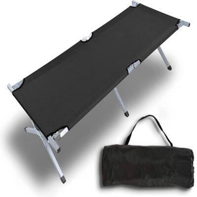 Folding Camping Cot  Bed, Foldable Portable  Sleeping CFolding Camping Cot Bed – Foldable Portable Sleeping Cot for Adults, Durable Metal Single Bed for Outdoor Camping & Travelot for Adult  Metal Single Bed