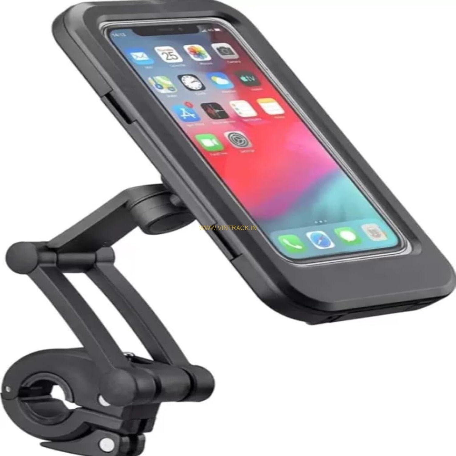 Waterproof Bike Phone Mount Holder – 360° Rotation, Universal Handlebar Cell Phone Holder for Cycling & Motorbike