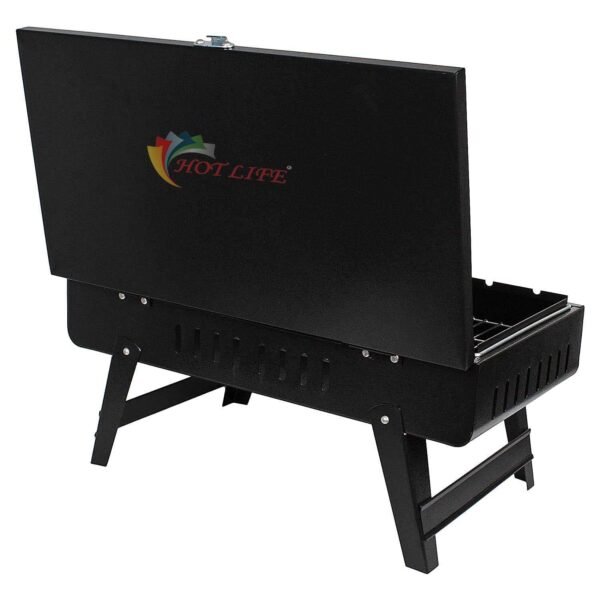 Camping Foldable Suitcase Barbecue Grill | Portable Outdoor BBQ with Gloves, Skewers & Tong - Image 5