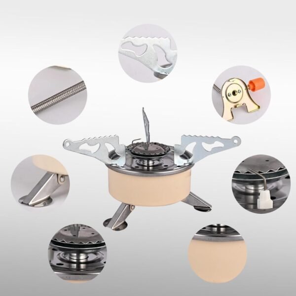 Portable Gas Stove with Pipe – Lightweight Camping Gas Burner for Outdoor Cooking, Hiking, Trekking & Travel - Image 2